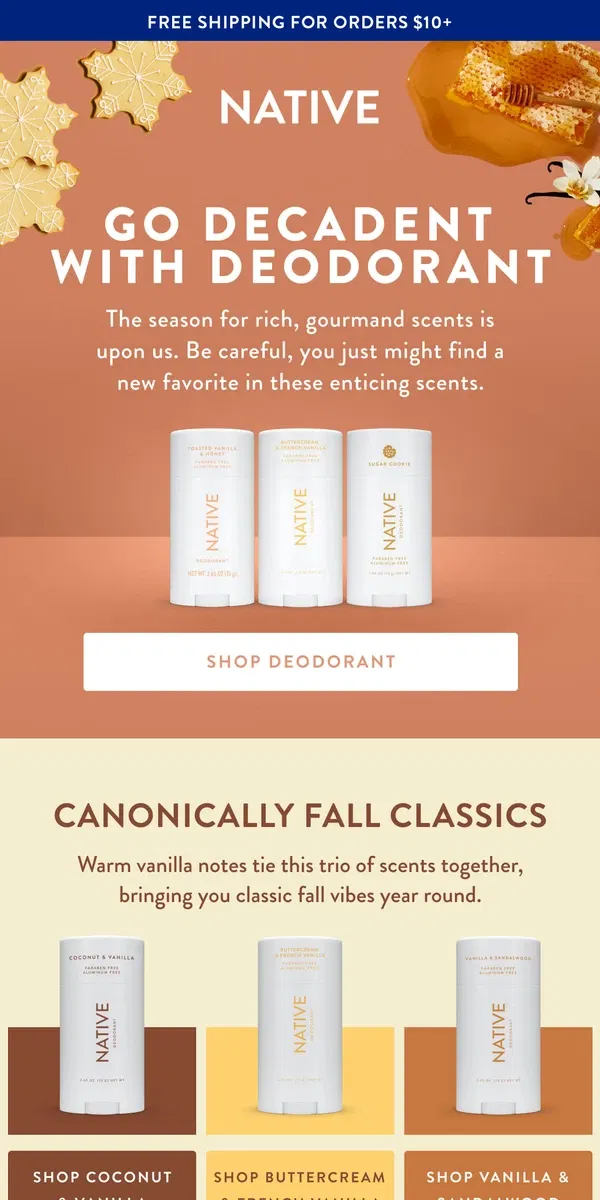 Email from Native. How do you do fall odor protection?