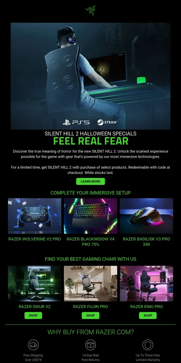 Email from Razer. 💀🎃 SILENT HILL 2 Halloween Specials