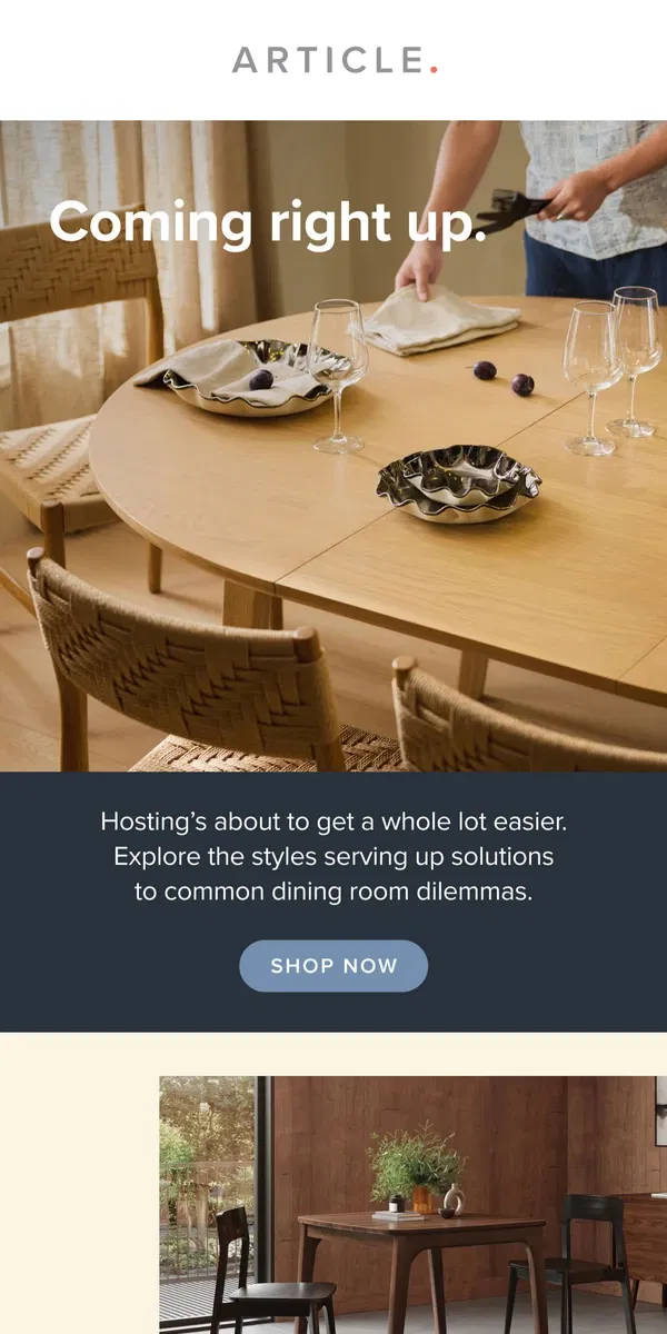 Email from Article. Smart dining room styles