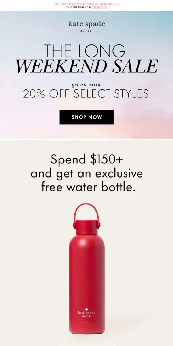 Email from Kate Spade. Shop an extra 20% off select faves!