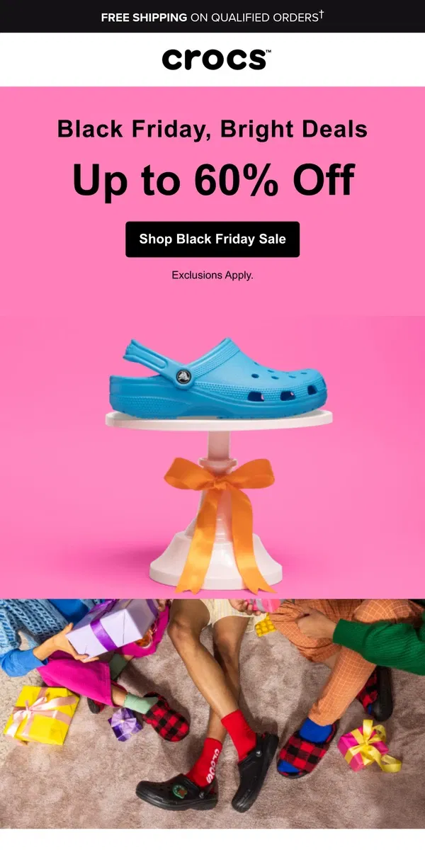 Email from Crocs. 🍬 Treat yourself! Save up to 60% off!