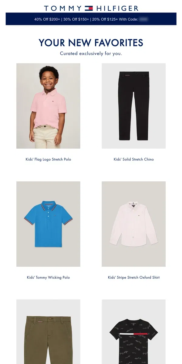 Email from Tommy Hilfiger. Hand-picked styles just for you