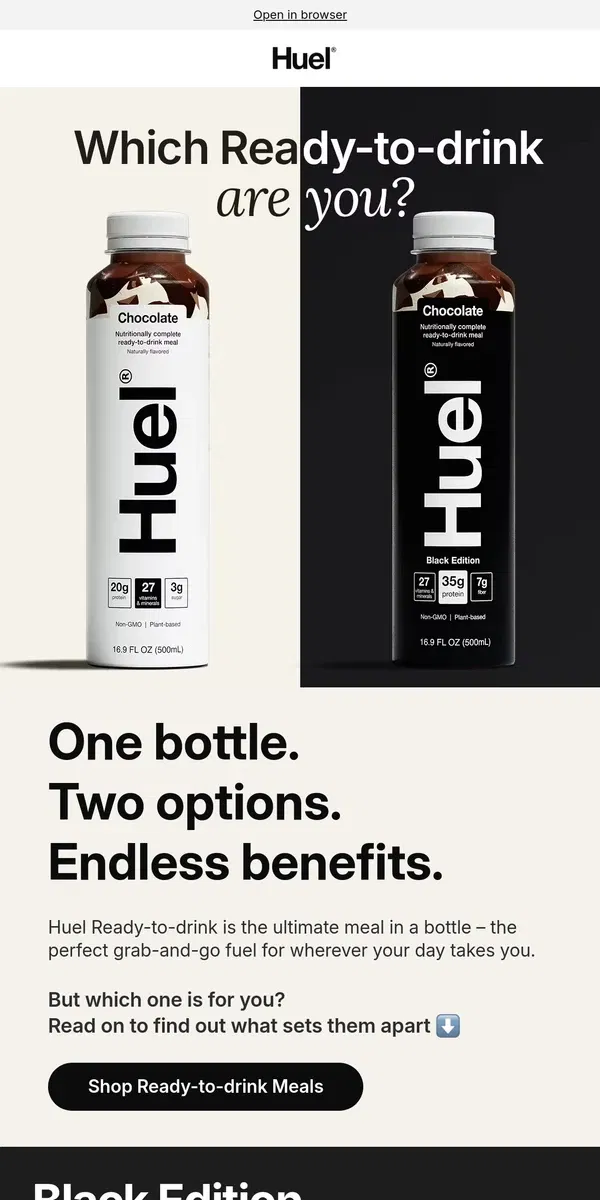 Email from Huel. On-the-go nutrition made easy ⚡