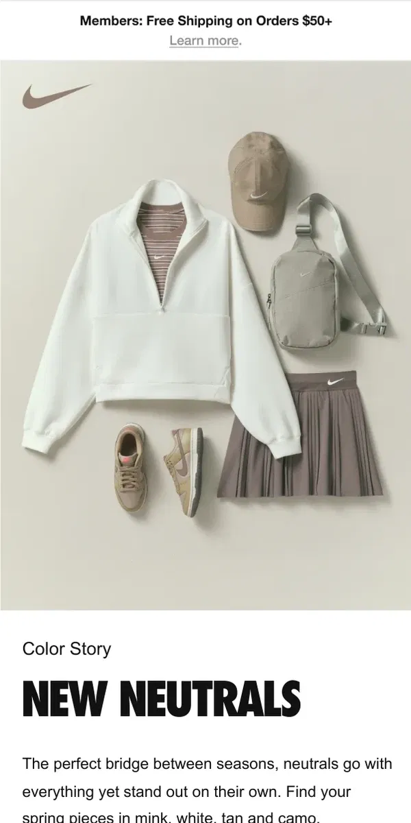 Email from Nike. The New Neutrals