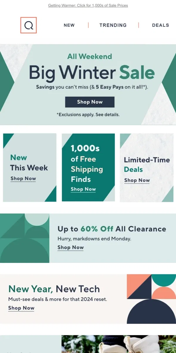 Email from QVC. Freeze! Have You Shopped This Sale?