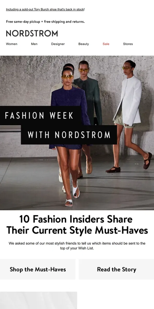 Email from Nordstrom. 10 tastemakers share what they're really into right now