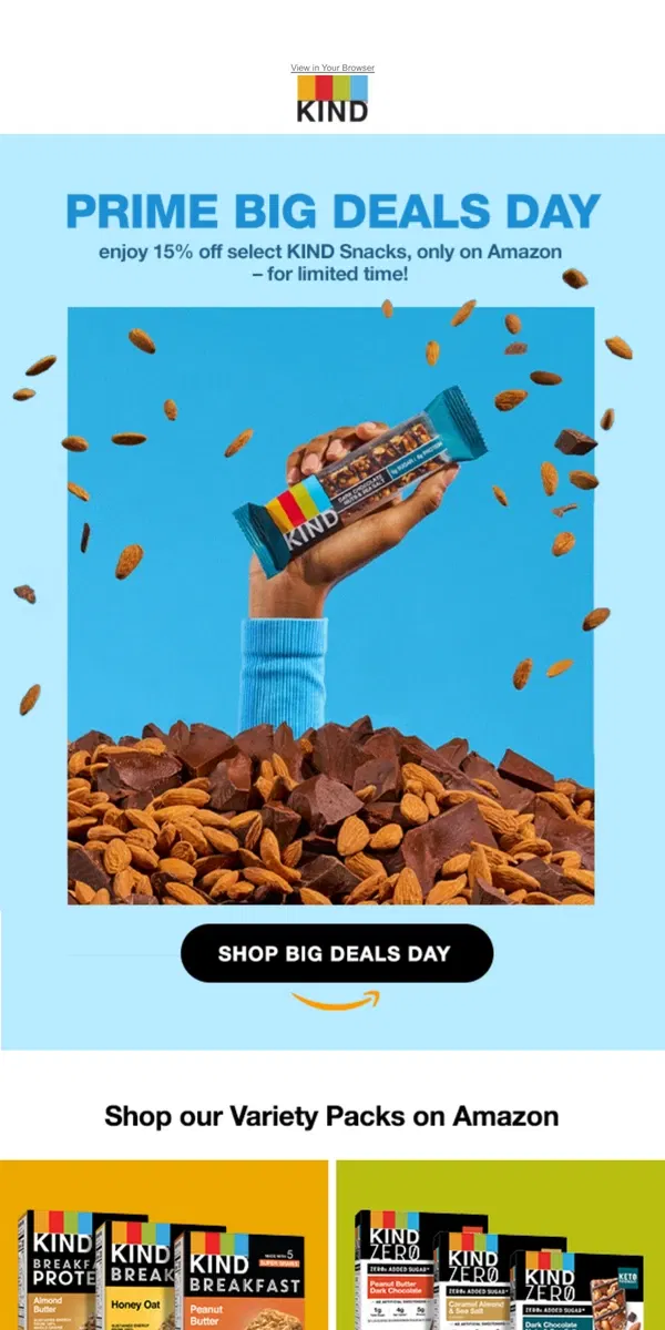 Email from KIND. Shop KIND on Big Deals Day!✨