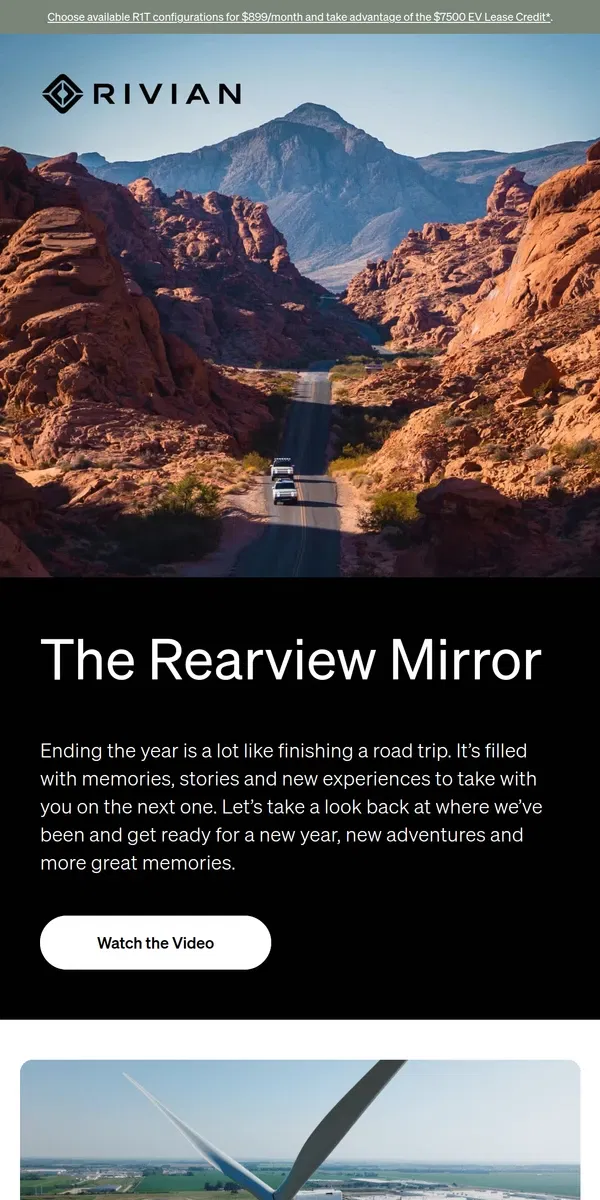 Email from Rivian. A look back at 2023