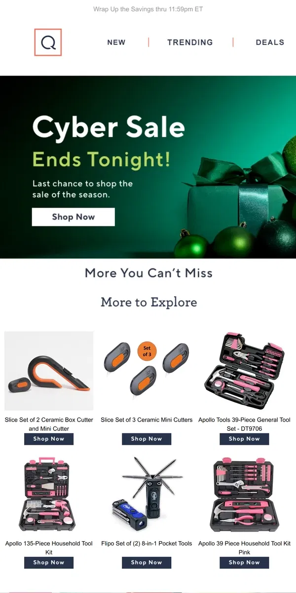 Email from QVC. Catch This Sale While You Can