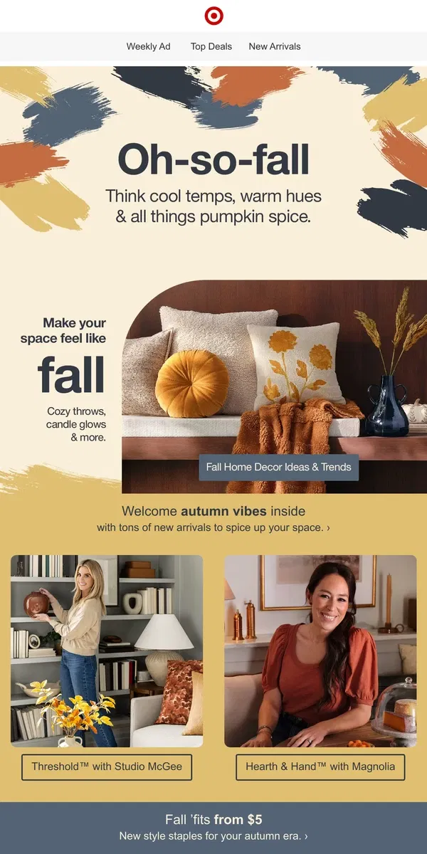 Email from Target. Forecasting major fall vibes inside 🍂