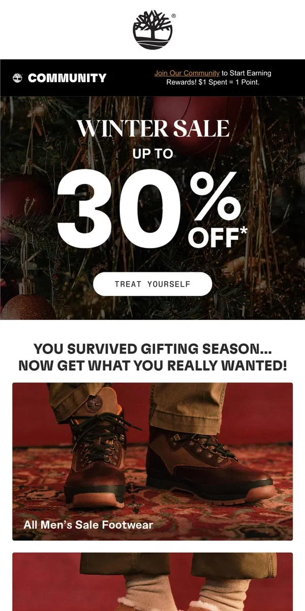 Email from Timberland. Get What You Really Wanted...On Sale!