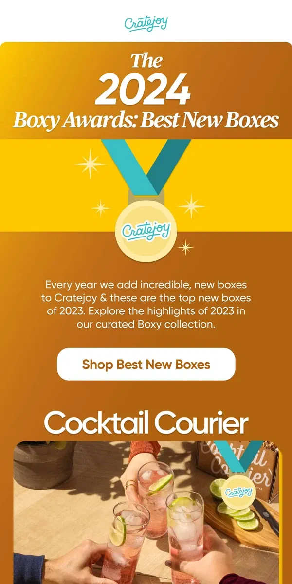 Email from Cratejoy. And The Boxy Award Goes To...