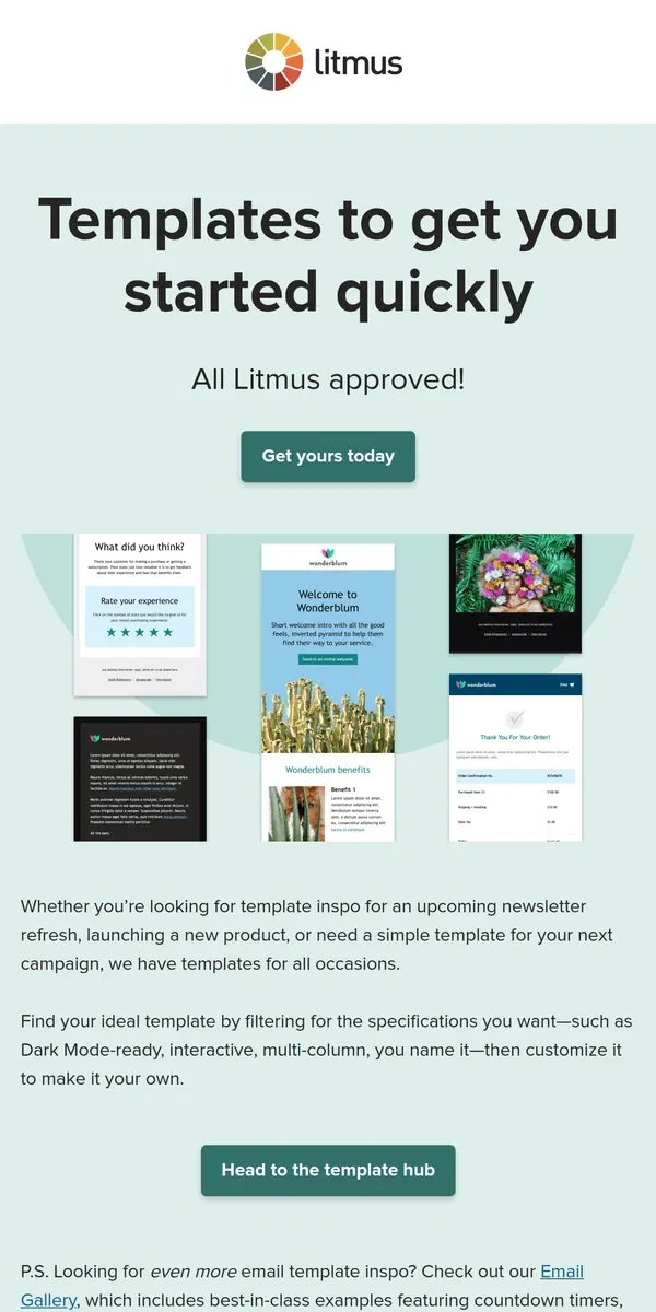 Email from Litmus. 📣 Get your free email templates right here!