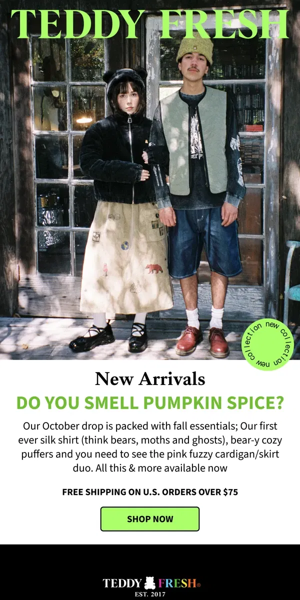 Email from Teddy Fresh. Do You Smell Pumpkin Spice?