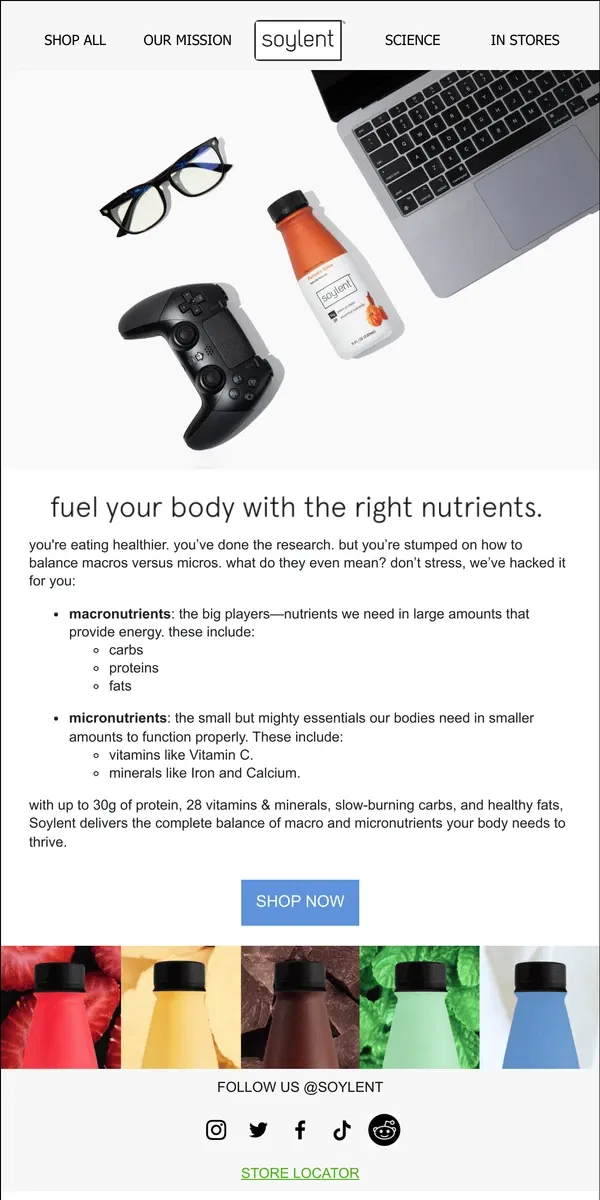 Email from Soylent. not sure how to balance your macros vs micros?