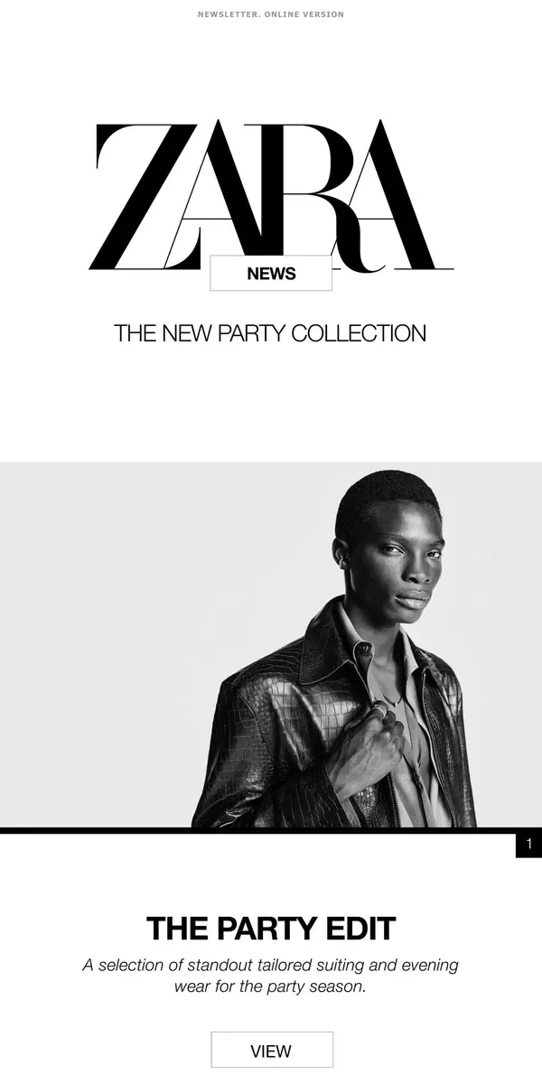 Email from Zara. The new party collection