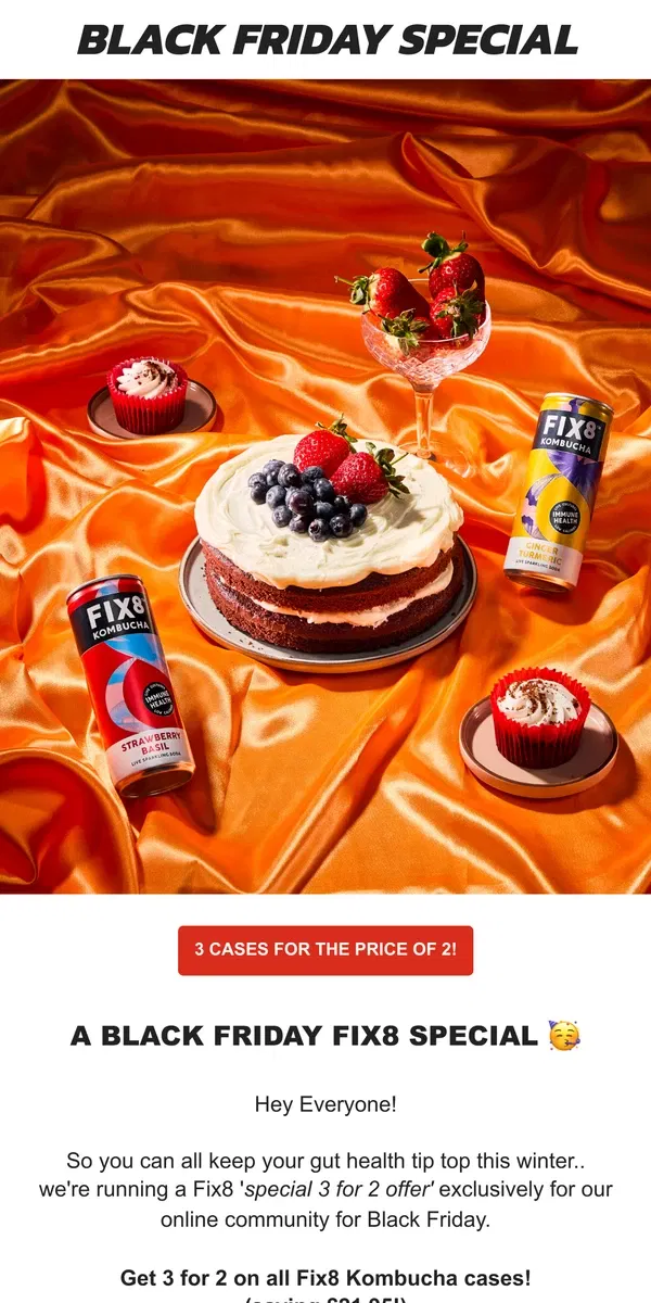 Email from FIX8. ⭐ 3 FOR 2 FIX8 KOMBUCHA ⭐