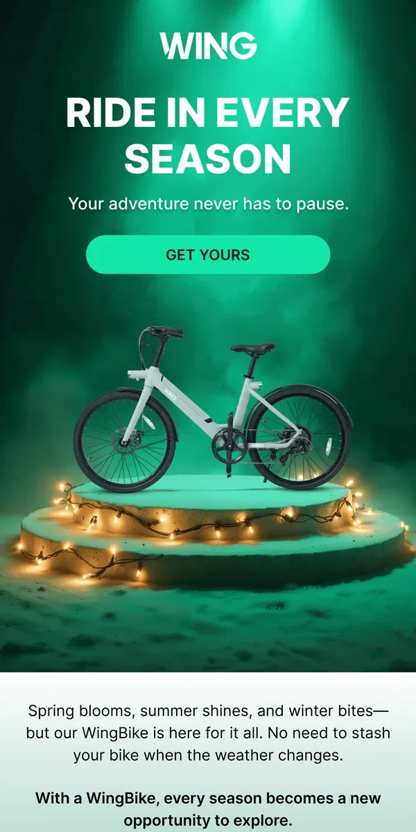 Email from Wing Bikes. 🎁 Looking for that perfect Holiday gift?