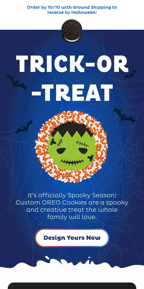 Email from OREO. It’s Spooky Season! 🎃👻