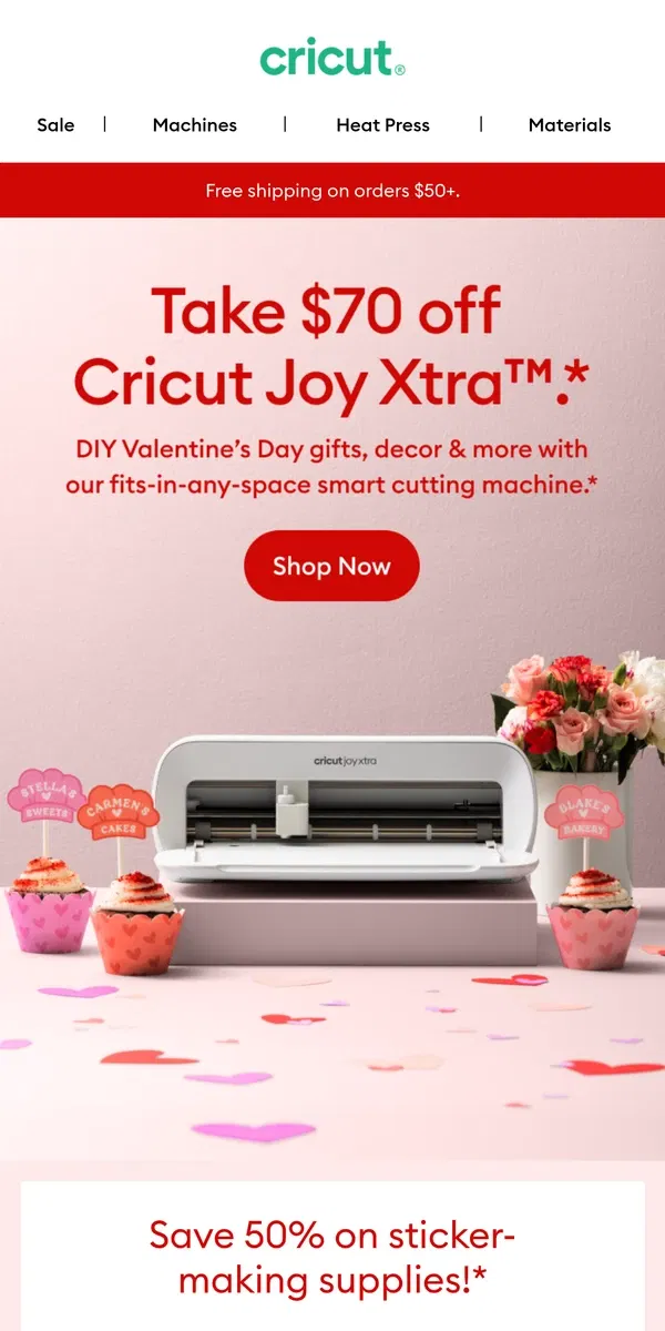 Email from Cricut. $70 Off a Machine?? You Bet. 💅