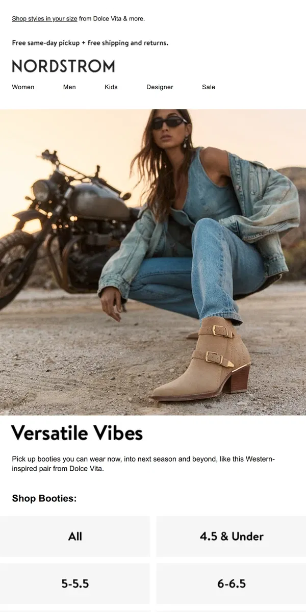 Email from Nordstrom. Hello, new booties 👋