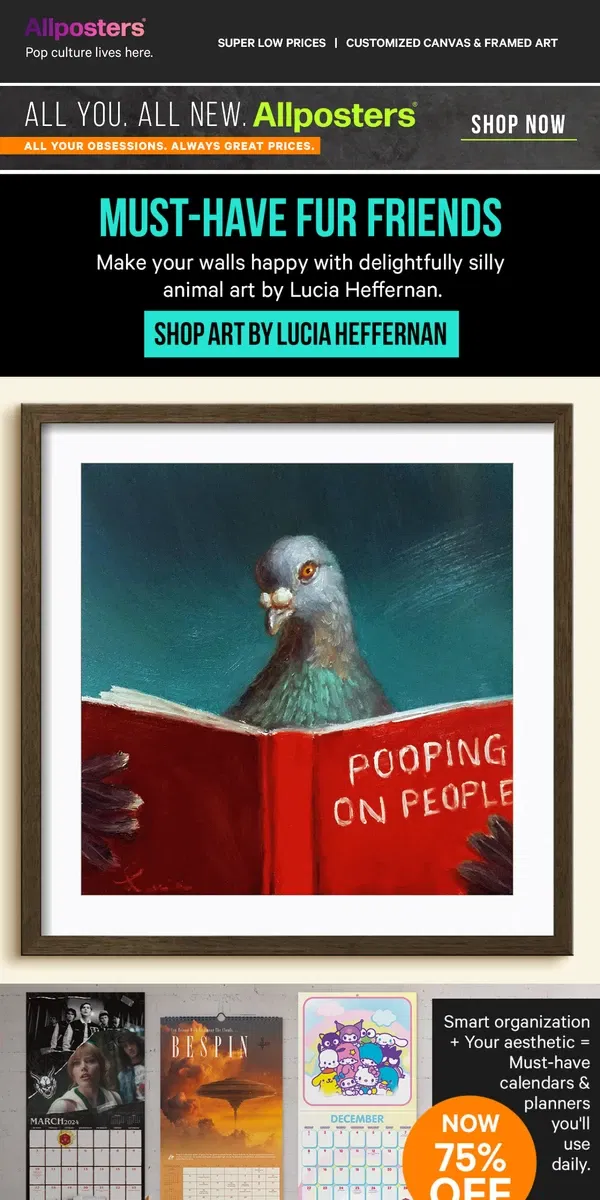 Email from AllPosters. Celebrate women artists like Lucia Heffernan