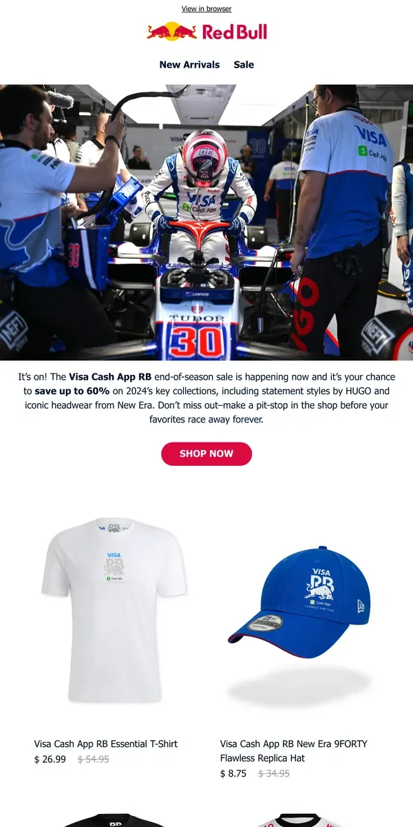 Email from Red Bull. Don’t race past this – open to SAVE! 🚀