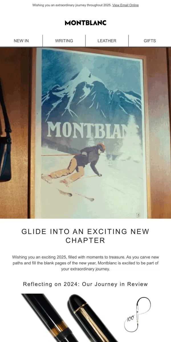 Email from Montblanc. Celebrate 2025 by writing your new chapter with Montblanc