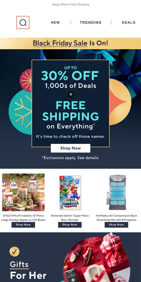 Email from QVC. The Biggest Deals We've Ever Had