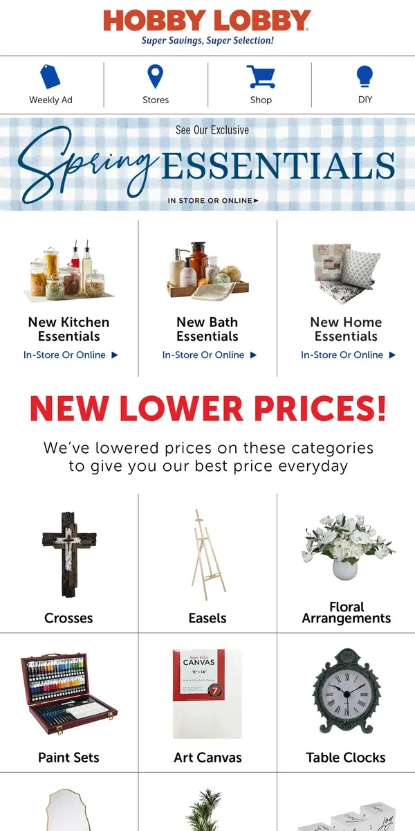 Email from Hobby Lobby. Discover Low Prices In Store & Online!