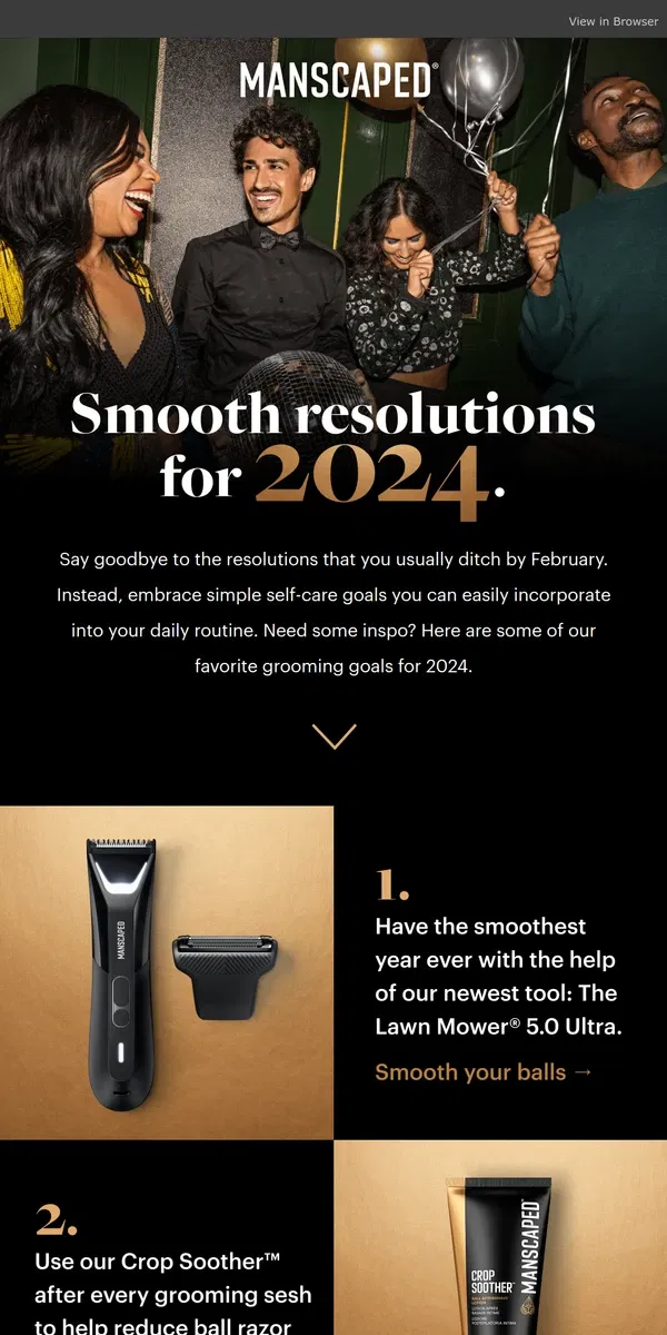 Email from MANSCAPED. Discover, the new you