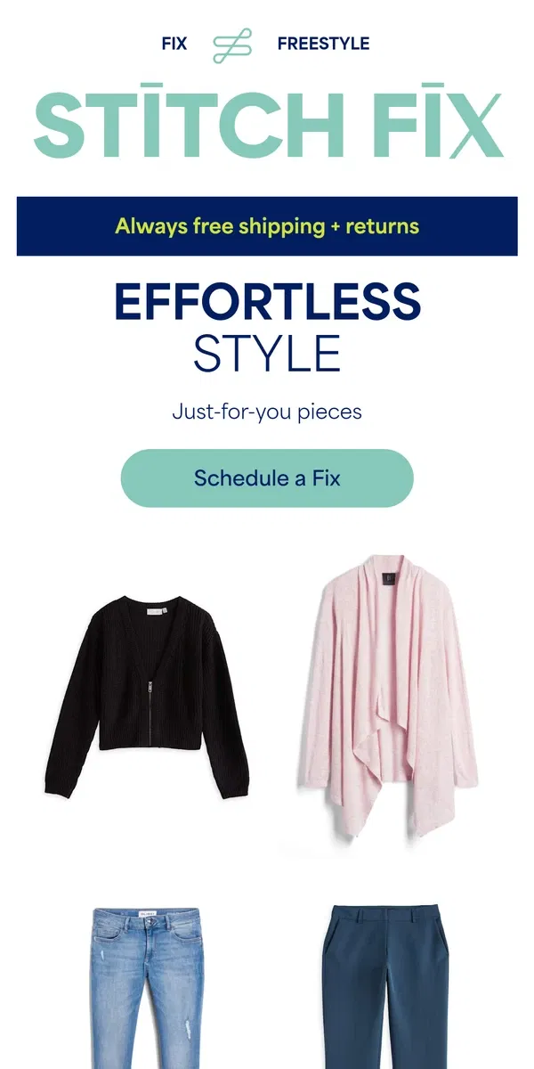 Email from Stitch Fix. Bye 👋 dressing room drama