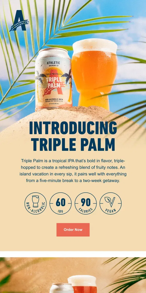 Email from Athletic Brewing Co. An Island Escape in a Can? Yes, Please! 🏝️