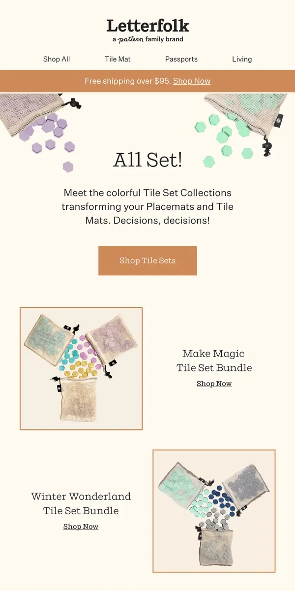 Email from Letterfolk. The Tile Set Colors You Want