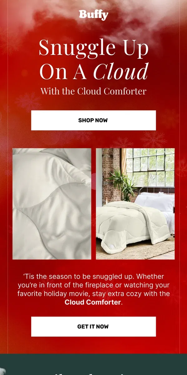 Email from Buffy. Snuggle Up with the Cloud Comforter