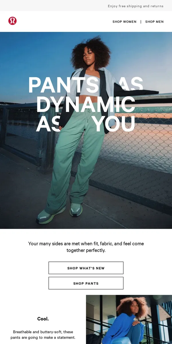 Email from lululemon. A multiverse of pants