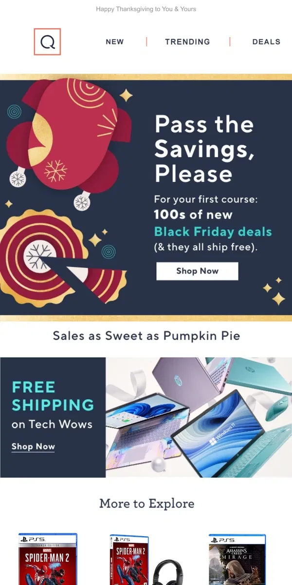 Email from QVC. Biggest & Best Deals Picked for You