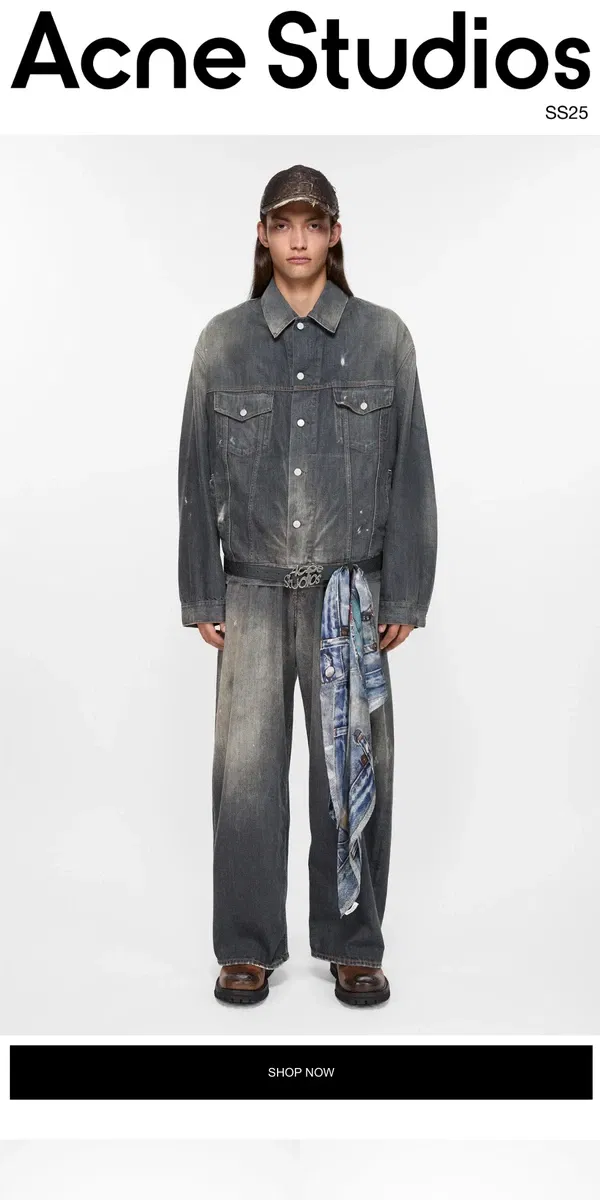 Email from Acne Studios. New seasonal denim