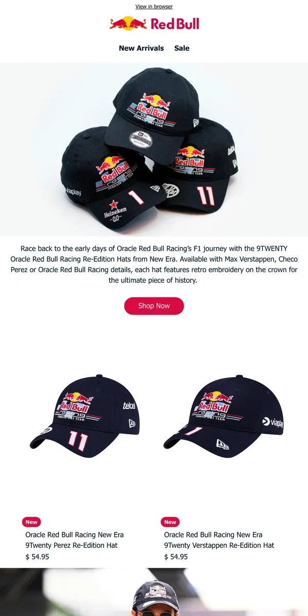 Email from Red Bull. Throwing It Back!