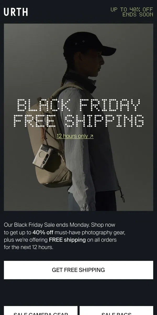 Email from Urth. LAST DAYS — Black Friday