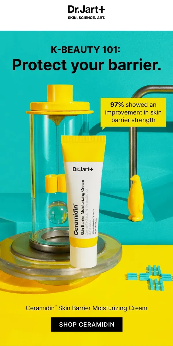 Email from Dr. Jart+. K-Beauty 101: Protect Your Skin Barrier