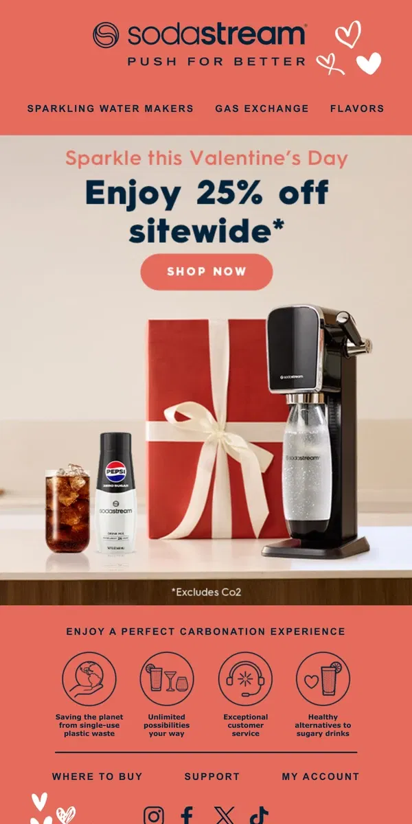 Email from SodaStream. Didn’t Catch This? 25% Off Sitewide* Is Back! ⏳