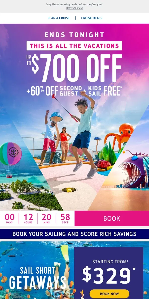 Email from Royal Caribbean. Lucky you! There are HUGE vacay savings inside