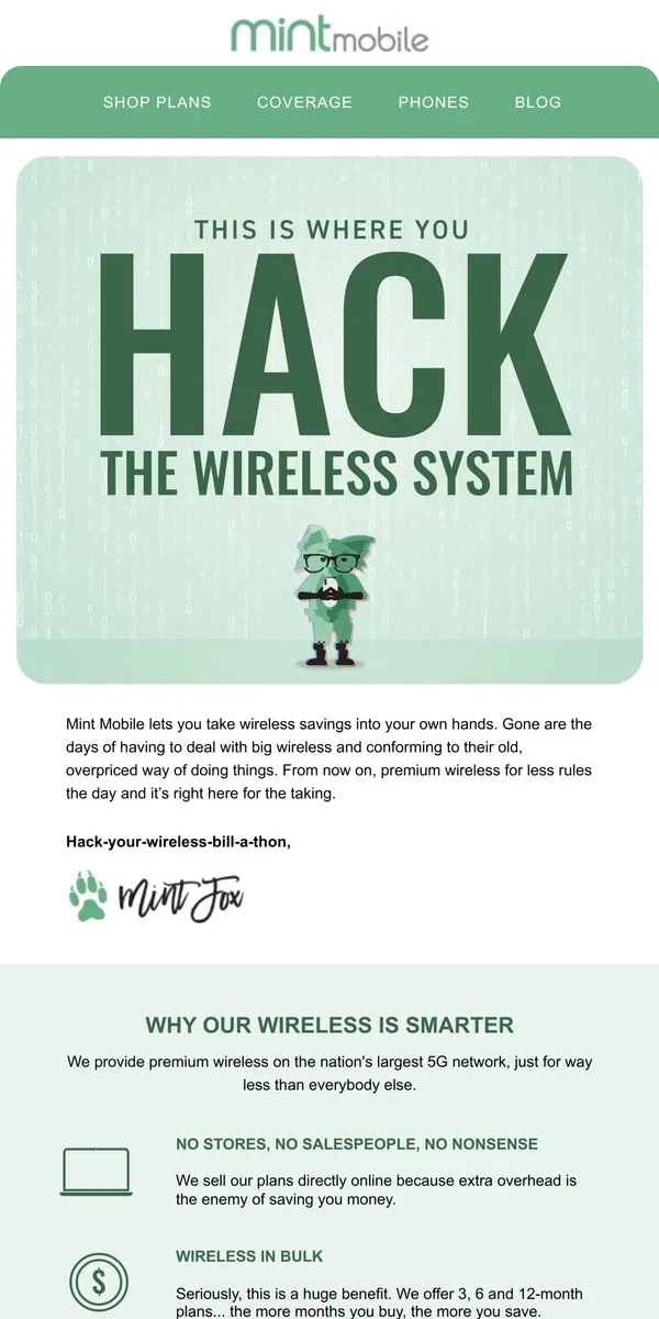 Email from Mint Mobile. You’re going down, wireless bill