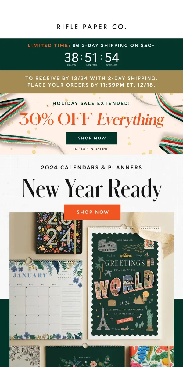 Email from Rifle Paper Co.. Still Need Gifts? 👉 $6 2-Day Shipping on $50+ Orders