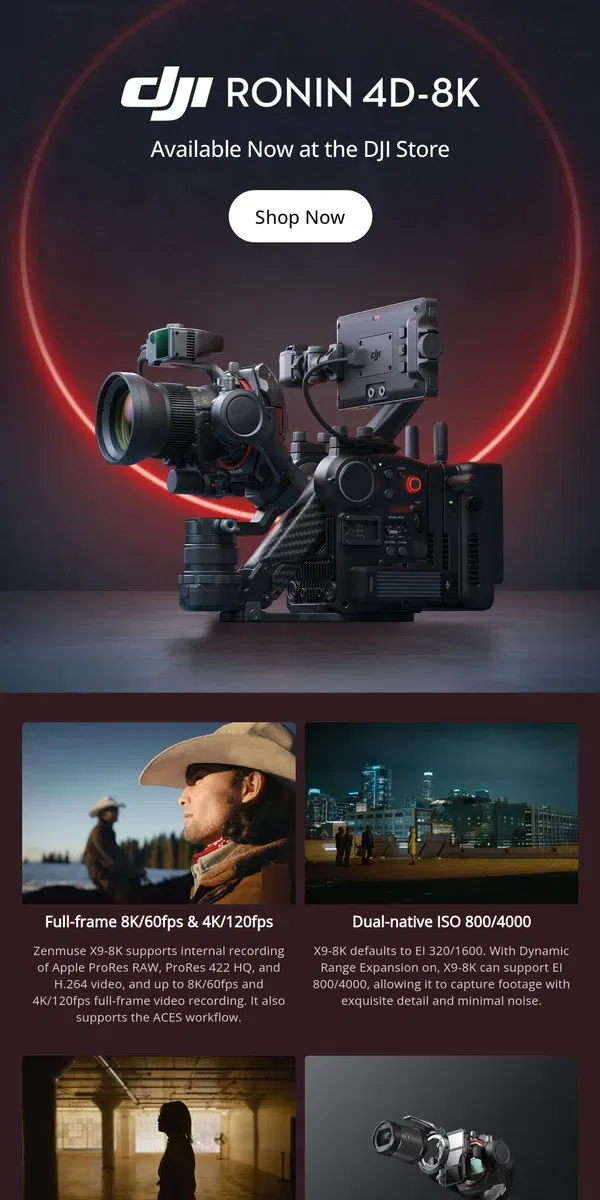 Email from DJI. DJI Ronin 4D-8K is Here!