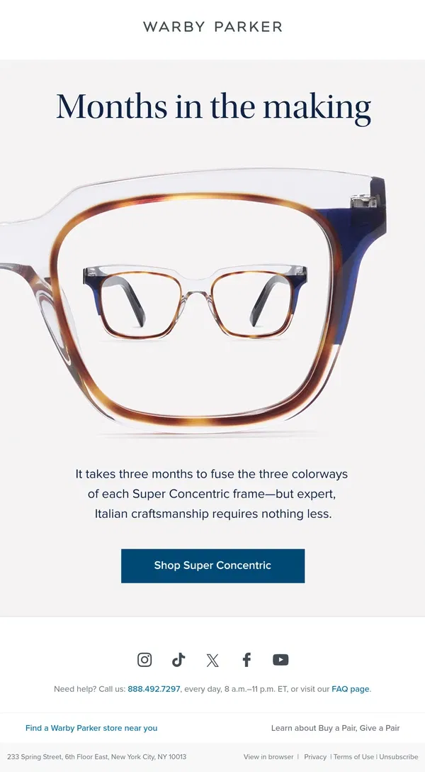 Email from Warby Parker. Our most time-intensive technique