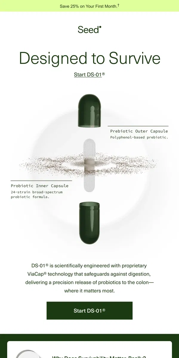 Email from Seed. Does your probiotic survive digestion?