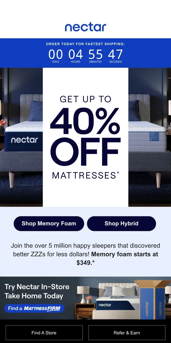 Email from Nectar. Oops 👀! Your up to 40% OFF discount is expiring.