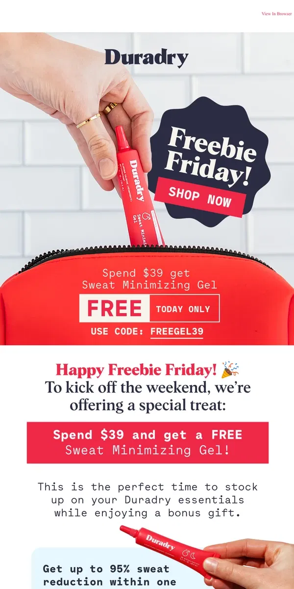 Email from Duradry. Freebie Friday! 🥳